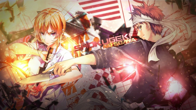 1080P, Nakiri Erina, Shokugeki no Souma, Yukihira Soma