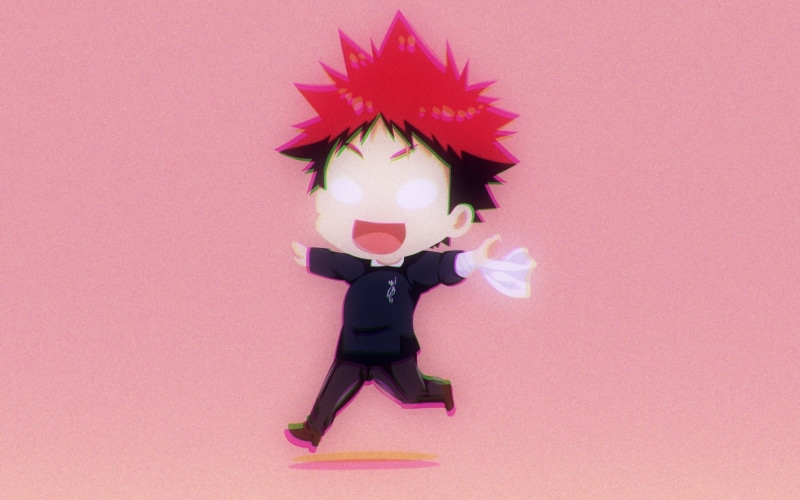close-up, Shokugeki no Souma, full length, pink, still life, studio shot, creativity, anime, no people, indoors, figurine, obscured face, wall - building feature