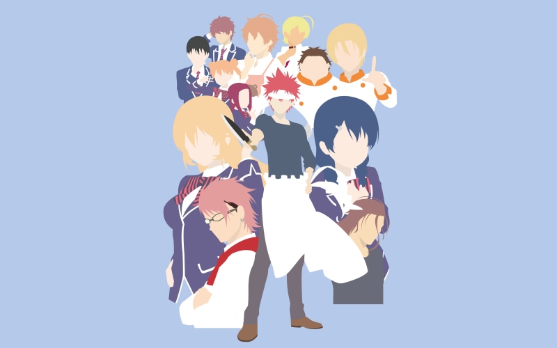 Megumi Tadokoro, 4K, Shun Ibusaki, Sōma Yukihira, Anime, Yūki Yoshino, Jōichirō Yukihira, Takumi Aldini, Food Wars: Shokugeki no Soma, Ryōko Sakaki, Zenji Marui