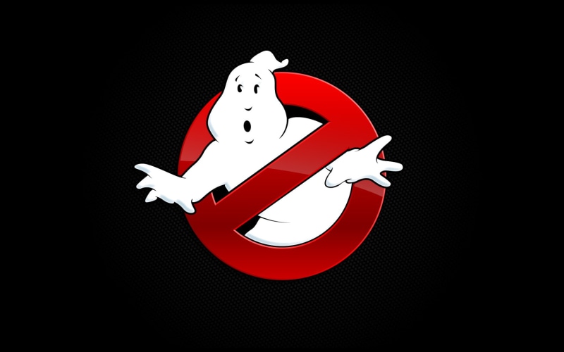 cartoon, happiness, clothing, black color, Ghostbusters, emotion, business, red, dark, indoors, sign, people, representation, 720P, close-up, black background