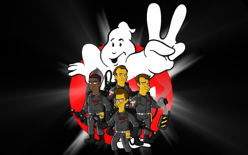 logo, The Simpsons, humor, Ghostbusters, 720P