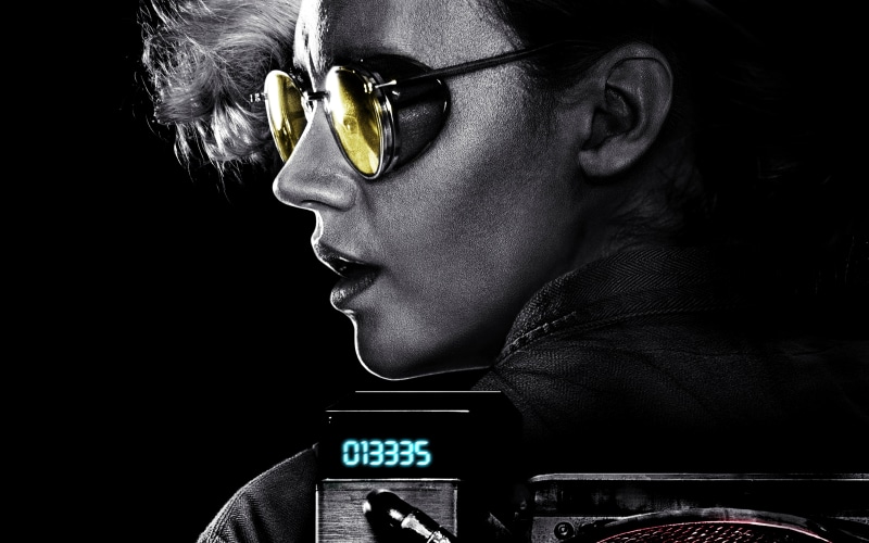 human body part, poster, ghostbusters, close-up, Movies, profile view, communication, one person, kate, body part, adult, portrait, Hollywood Movies, grayscale
