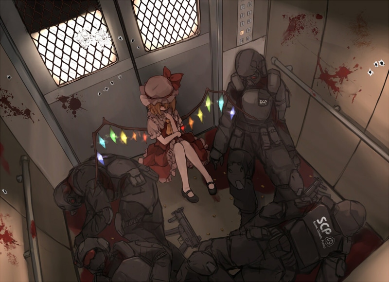 Anime, Touhou, Flandre Scarlet, Crossover, SCP Foundation, 1080P