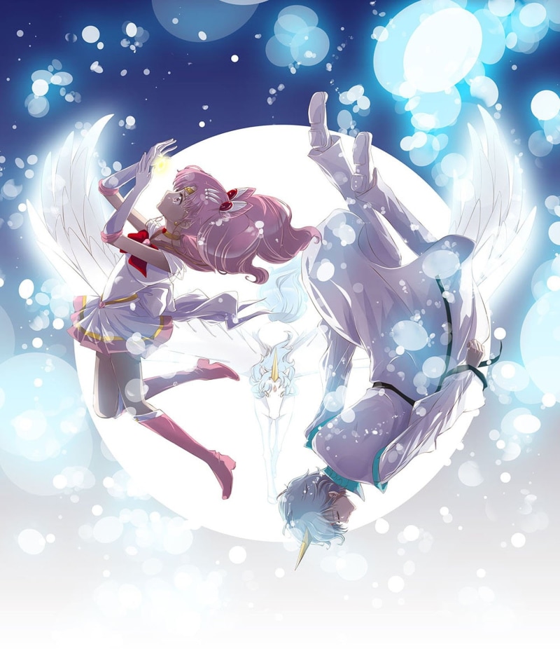 sailor, boy, series, girl, chibiusa, anime, couple, moon, angels, 720P, characters, helios, light, beauty, dress, love, beautiful