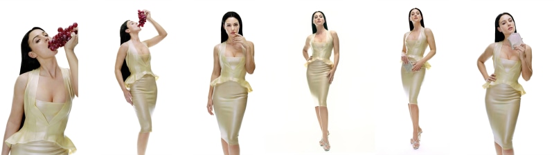 people, representation, human limb, collage, 5K, group, body part, latex, multiple image, medium group of people, bizarre, in a row, grapes, Monica Bellucci