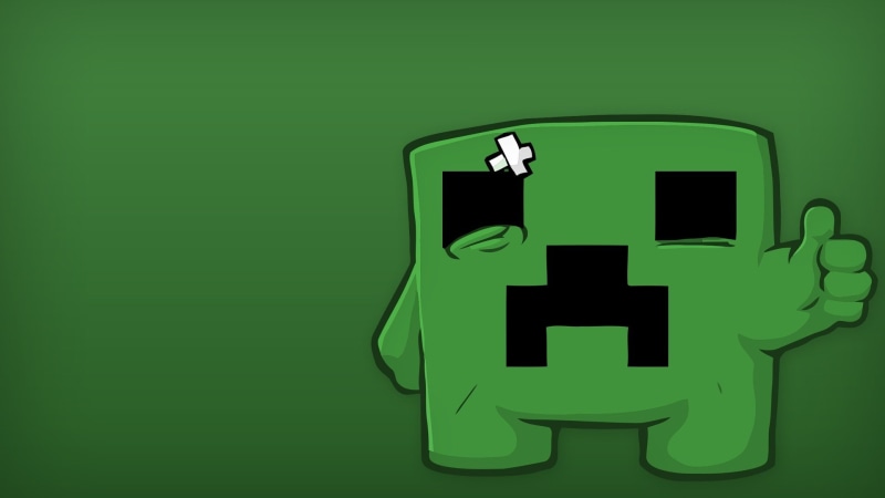 super, hd, minimalistic, 1080P, x, art, Creeper, meat, boy, minecraft