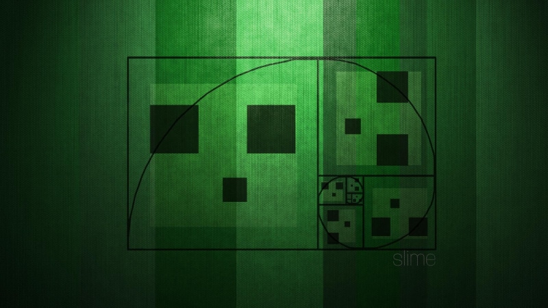 green, hd, video games, 1080P, minecraft, creeper, spiral, fibonacci