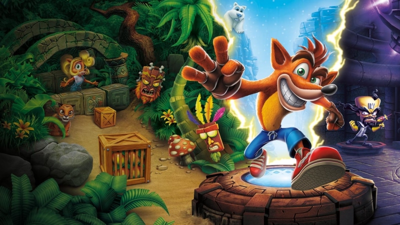 Crash Bandicoot (Character), Neo Cortex (Crash Bandicoot), Aku Aku (Crash Bandicoot), Video Game, Crash Bandicoot N. Sane Trilogy, 1080P