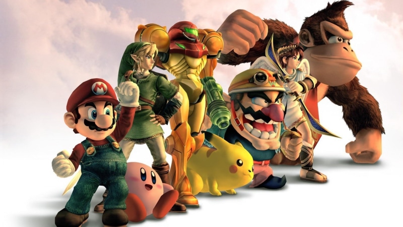 figurine, indoors, close-up, toy, still life, Donkey Kong, nature, sky, no people, 1080P, creativity, video games, choice, representation, Pikachu, large group of objects