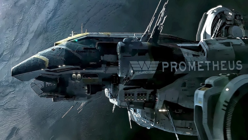 air vehicle, Prometheus (movie), mode of transportation, outdoors, nautical vessel, artwork, Weyland Corporation, airplane, travel, BC-303 Prometheus, building exterior