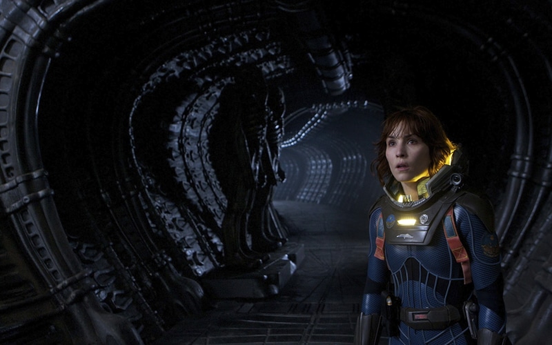 noomi, brunette, movie, prometheus, corridor, poster, tunnel, 1080P, rapace, hd, movies, hollywood