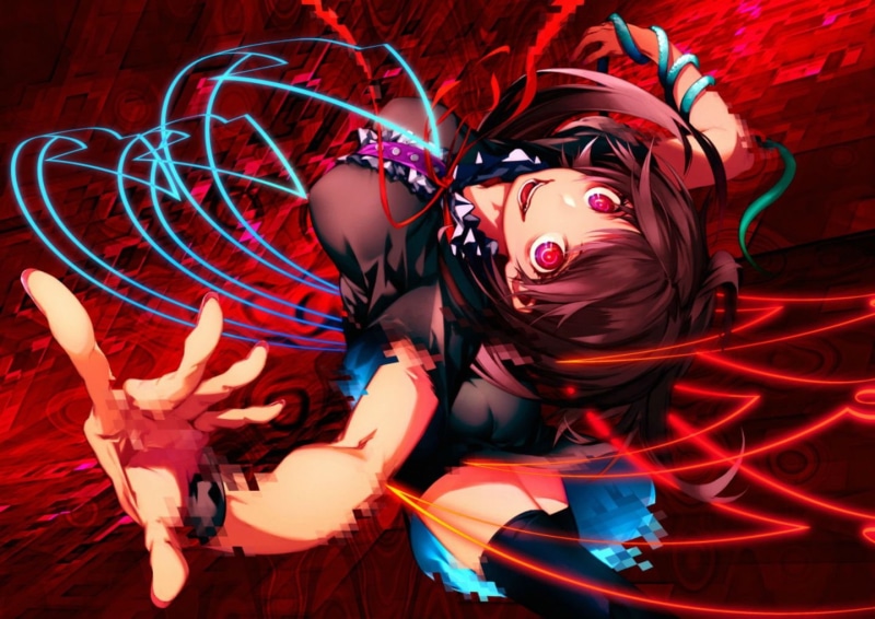 nue, hair, houjuu, touhou, black, eyes, red, thighhighs, dark, kodama, (wa-ka-me), skin, 720P, short