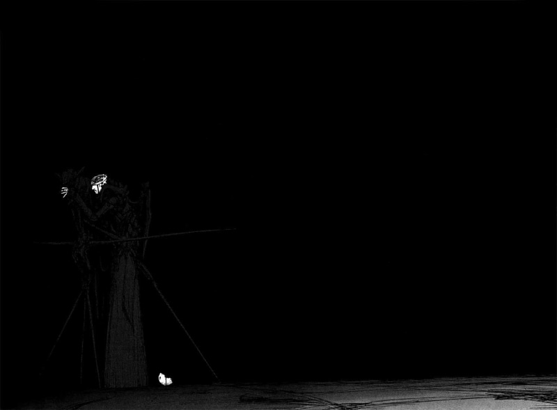 still life, night, table, religion, no people, copy space, studio shot, 720P, representation, wood - material, sky, Blame!, belief, dark, indoors, Tsutomu Nihei