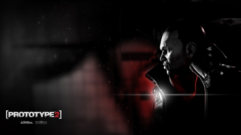 men, portrait, performance, red, waist up, dark, black background, studio shot, emotion, video games, Prototype 2, profile view, adult, headshot, communication