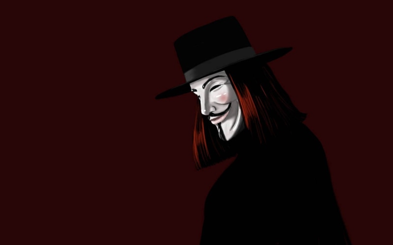 hat, Guy Fawkes mask, 720P, V for Vendetta, mask