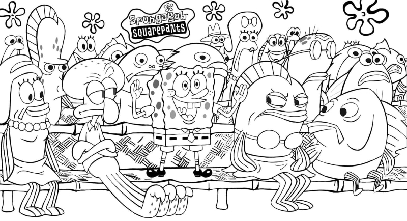 animation, squarepants, cartoon, family, spongebob, 1080P