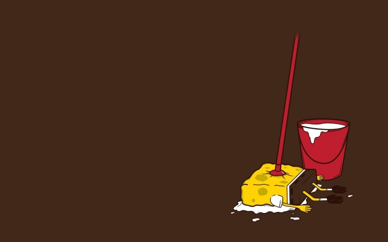 drink, bucket, humor, drop, 1080P, refreshment, red, SpongeBob SquarePants, clean, food and drink, studio shot, copy space, water, drinking straw, straw