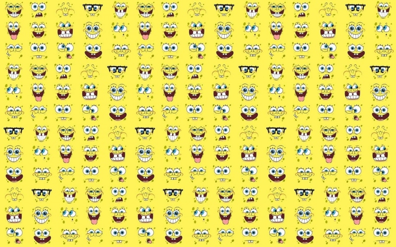 face, Spongebob, Cartoon, collage, yellow, SpongeBob SquarePants, TV, 1080P
