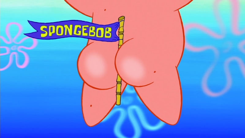 inflatable, 1080P, multi colored, no people, nature, creativity, blue background, text, communication, spongebob, SpongeBob SquarePants, illustration