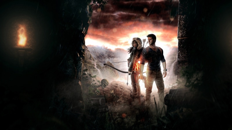 protective workwear, architecture, people, men, nathan drake, plant, males, nature, tree, lara croft, rise of the tomb rider, security, standing, teamwork