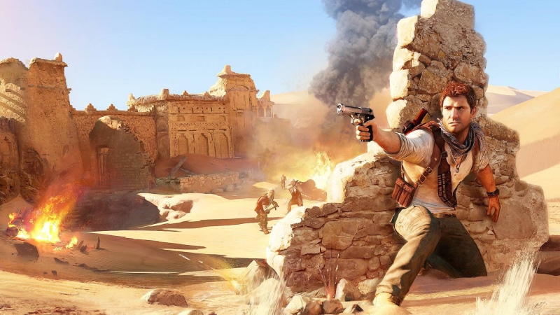 game, Uncharted 3, Nathan Drake, 1080P, desert