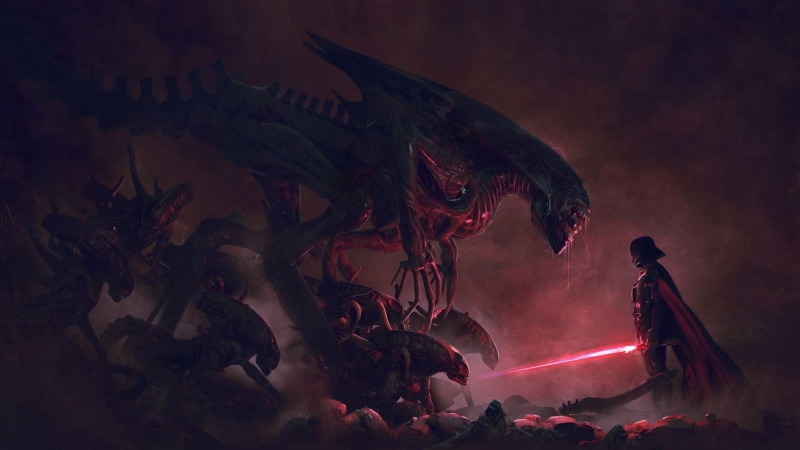720P, Alien vs. Predator, Darth Vader, aliens, Star Wars