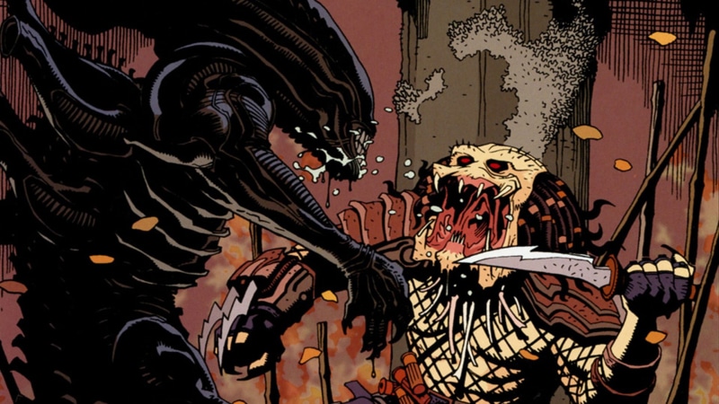 Alien (movie), metal, representation, creativity, men, standing, one person, leisure activity, Alien vs. Predator, architecture, real people, Mike Mignola