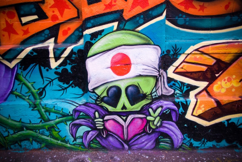 five pointz, graffiti, paint, urban, no people, new york, united states, human representation, alien, representation, multi colored, art and craft, day