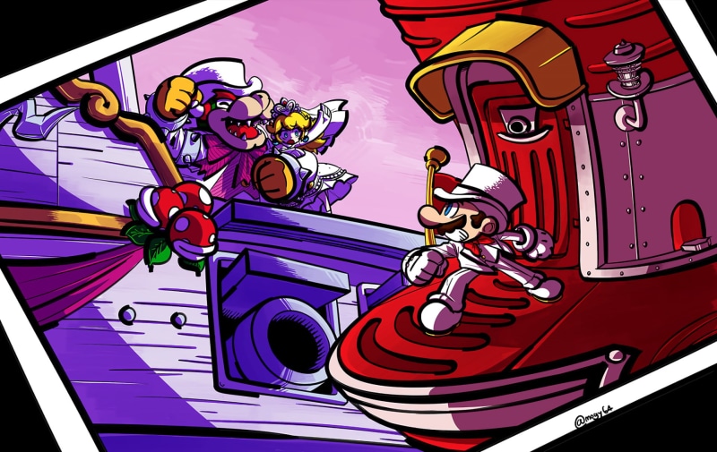 Princess Peach, Bowser, Mario, Super Mario Odyssey, 1080P
