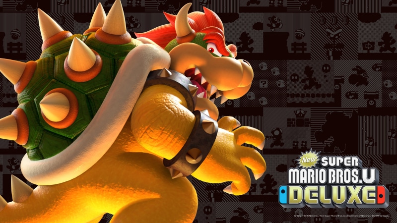 Mario, Bowser, New Super Mario Bros. U Deluxe, 4K