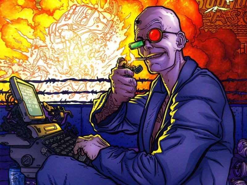 character, Transmetropolitan, Comics, male, Spider Jerusalem, cartoon, 480P