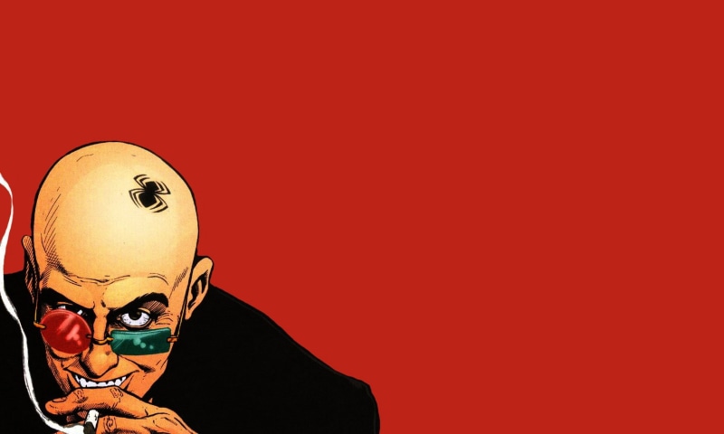 celebration, human body part, indoors, copy space, representation, fun, colored background, one person, human face, men, transmetropolitan spider jerusalem