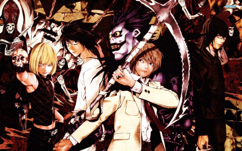 looking at camera, group of people, Death Note, young adult, festival, portrait, Ryuk (Death Note), costume, adult, emotion, Mello (Death Note), celebration