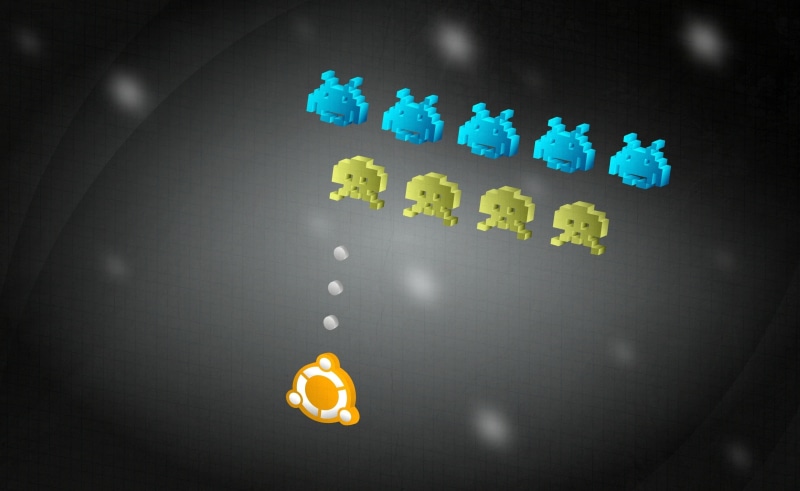 close-up, large group of objects, black background, illuminated, nature, no people, application, single object, Ubuntu, atari, Computers, creativity, indoors