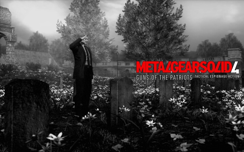 1080P, tombstone, Solid Snake, Metal Gear Solid 4, Old Snake, Guns of the Patriots, stealth-action, cemetery