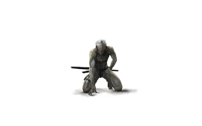 Metal Gear Solid 4, 720P, Simple Background, Raiden