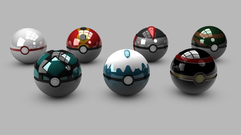 finance, white background, variation, multi colored, video games, Poké Balls, close-up, no people, in a row, 1080P, choice, copy space, still life, cut out