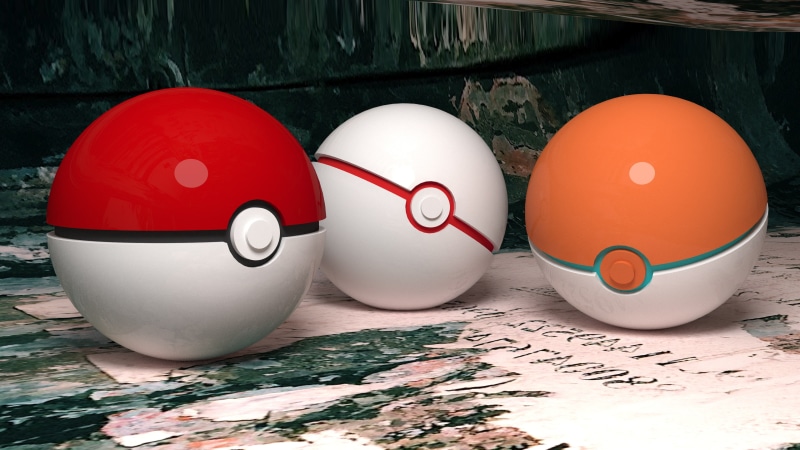 Pokéballs, food and drink, premier ball, red, group of objects, easter, 4K, Poké Balls, easter egg, white color, indoors, no people, fun, table, Pokémon