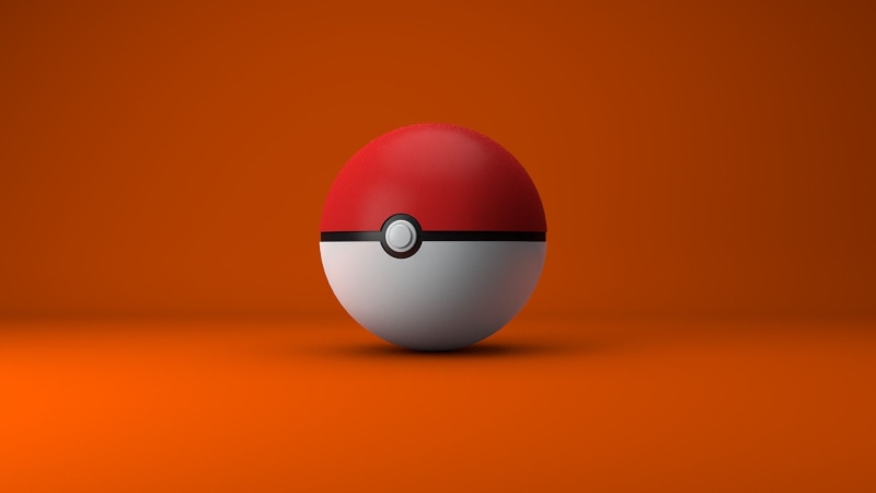 Cinema 4D, red, 1080P, pokemon, Poké Balls, Bright, Orange