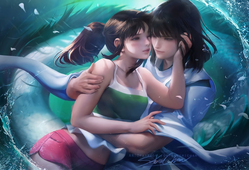 beauty, pool, water, hairstyle, young adult, swimming pool, young women, Haku (Spirited Away), inflatable, people, sitting, leisure activity, women, 1080P