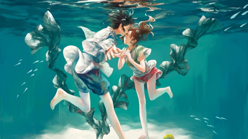 spirited, women, sea, swimming pool, females, turquoise colored, swimming, manga, lifestyles, leisure activity, clothing, away, nature, underwater, girls