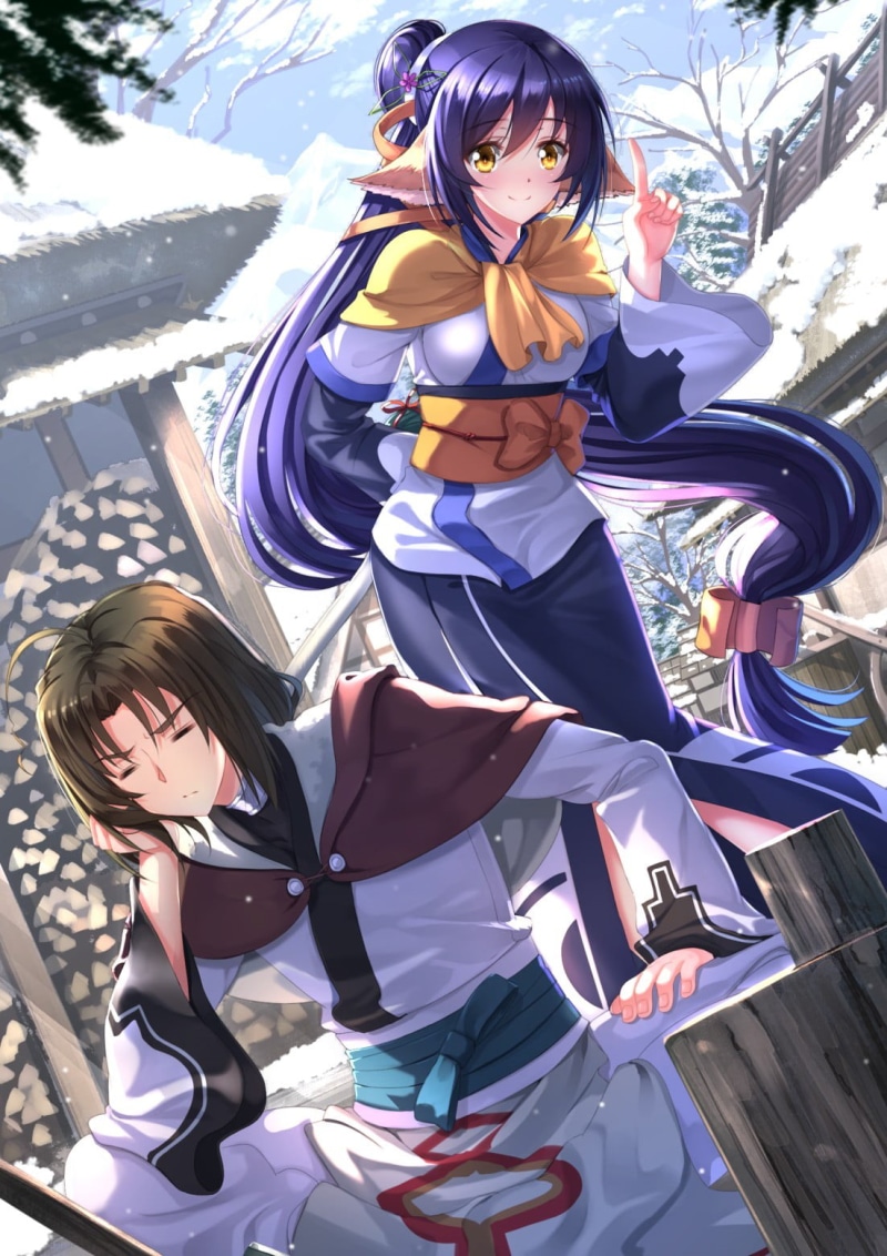 females, sister, girls, lifestyles, Kuon (Utawarerumono), emotion, child, leisure activity, real people, nature, snow, mountain, cold temperature, women