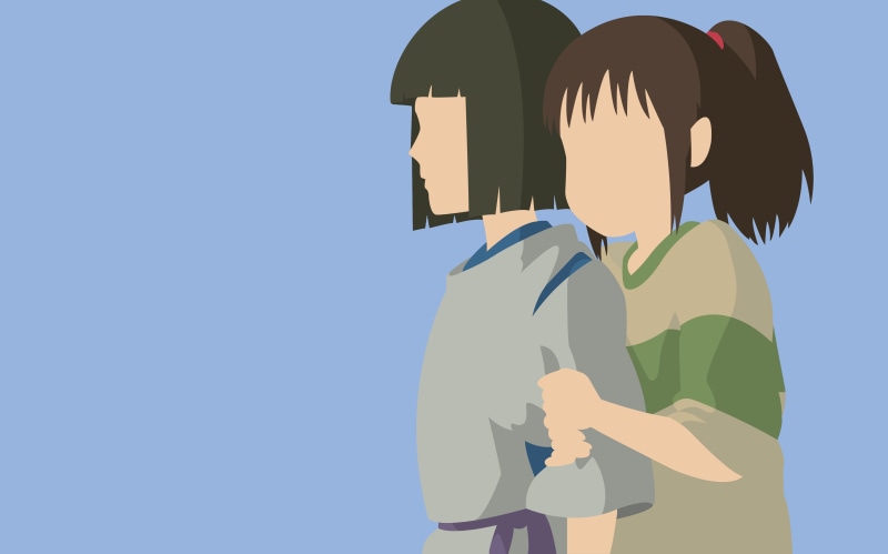 Chihiro (Spirited Away), Haku (Spirited Away), Movie, Spirited Away, 4K