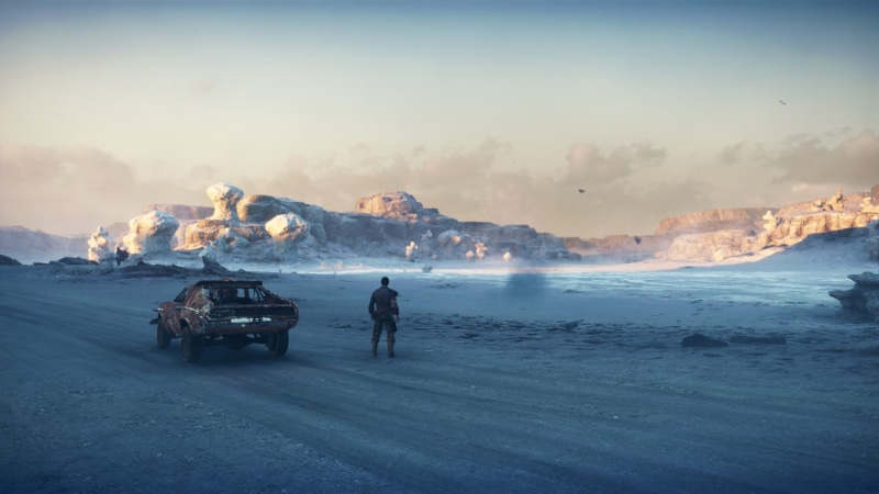 scenics - nature, land vehicle, vehicle, futuristic, car, cloud - sky, science fiction, Mad Max, outdoors, snow, mode of transportation, beauty in nature