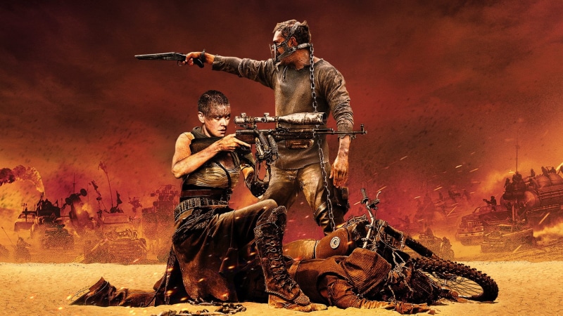 military, Imperator Furiosa, Movie, full length, fighting, Charlize Theron, government, crime, holding, two people, men, battle, armed forces, teamwork