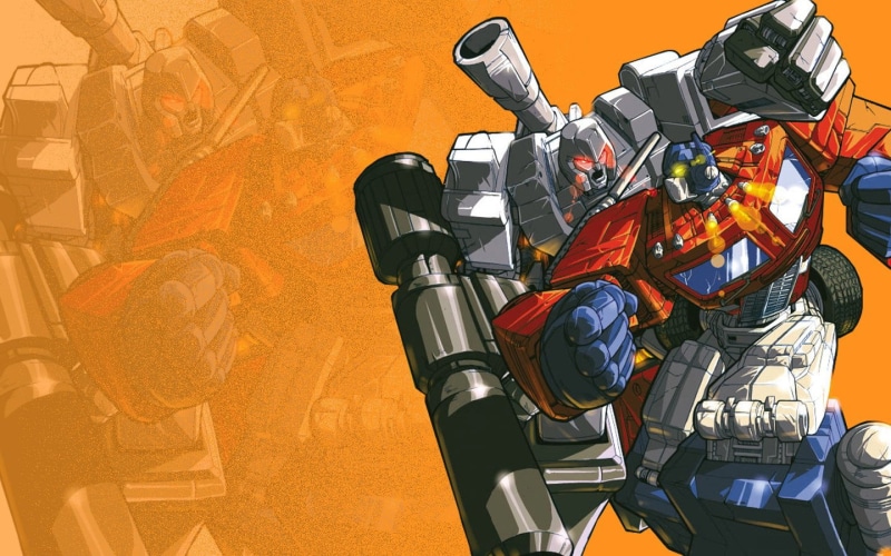 Optimus Prime, Megatron, Transformers, mode of transportation, indoors, orange color, Orange, nature, low angle view, science, teamwork, training class