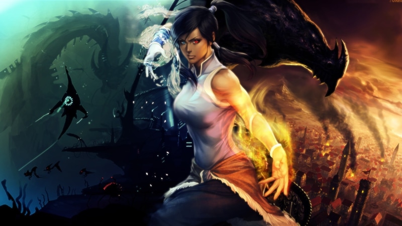 Korra, leisure activity, young women, game, event, real people, three quarter length, haired, night, arts culture and entertainment, water, anime girls