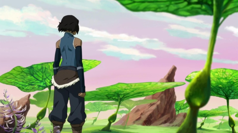 real people, one person, standing, Avatar: The Last Airbender, plant part, 720P, sunlight, plant, outdoors, rear view, beauty in nature, land, day, sky