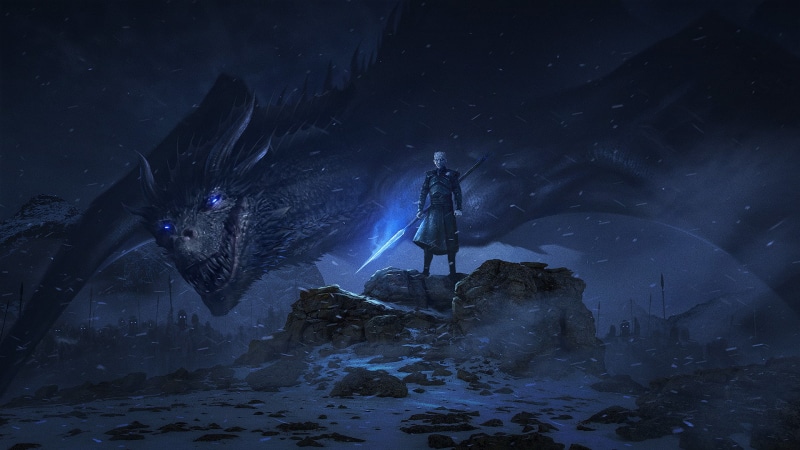 Night King (Game of Thrones), Game Of Thrones, Dragon, TV Show, 1080P
