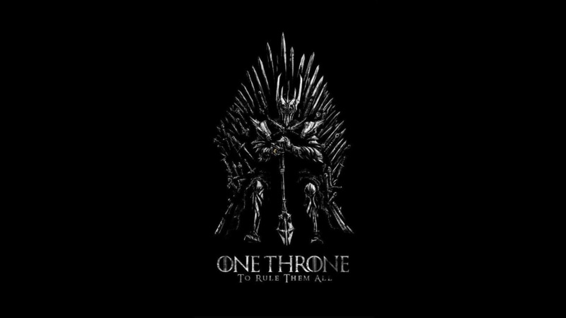 1080P, Sauron, Game of Thrones, The Lord of the Rings, Iron Throne, crossover, A Song of Ice and Fire
